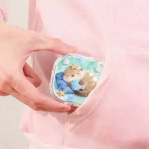 Starfish Decor Sleeping Otter Printed Retainer Box, Street Trend Denture Box, Daily Portable Orthodontic Retainer Storage Box, Thickened Durable Teeth Corrector Protective Box