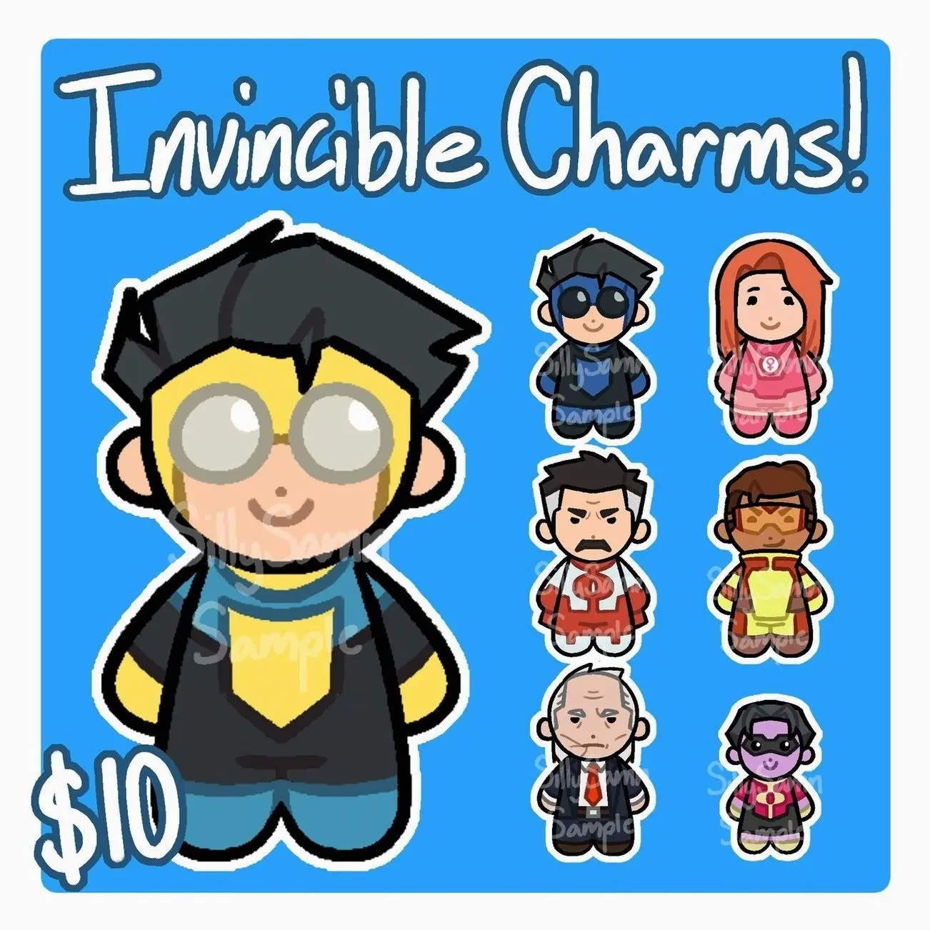 Invincible Keychains // Cute Acrylic Keychain, Game Keychain, Gift Ideas, Cute Animals