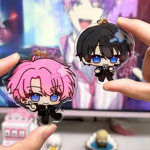 Tamon's B-side Keychain - Tamon & Ouri Tamon Kun Ima Docchi - Cute Keyrings Birthday Gifts – Cute Acrylic Keychain Charms, Perfect Gift for Fans & Collectors