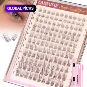 132 Pcs Eyelash Extension Kit, Natural 8-16 mm Lashes with Applicator, Glue, Tweezers and Remover, DIY Home Use Eyelash Extensions Kit, Eyelash Extensions Set, Eyelash Clusters #GLOBAL PICKS