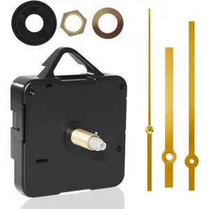 Silent Quartz Clock Mechanism Kit, High Torque Long Shaft Replacement Clock Movement for DIY Wall Clocks, Includes Clocks Hands and Quartz Movement  for  and Office,
