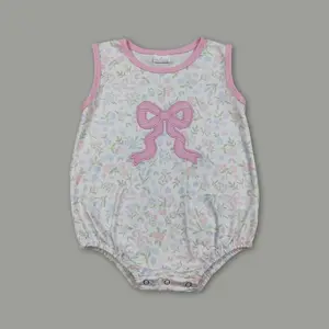 Baby Girl Bows Embroidery Bubble – Summer Must-Have, Super Cute & Comfy