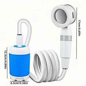 Portable Shower, 5V 2A Portable Shower, Outdoor Shower Equipment Camping & Hiking, Pet Cleaning, Car Washing, Camping Gear, Camping Travel Accessory
