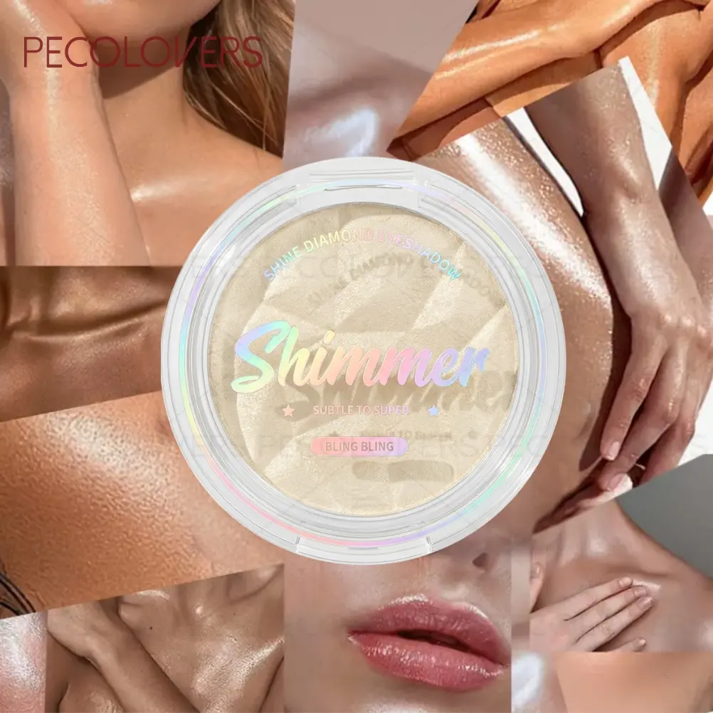 1PC Monochrome Diamond Highlighting Palette - Provides High Shine and Sparkling Effect, Suitable for Face and Body, Long Lasting Shimmering, Daily Use, Glitter Highlighter, High Shine Makeup