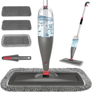 Mop for Floor Cleaning with 3 count Washable Pads - Wet Dry Microfiber Mop with 800 ml Refillable Bottle for Kitchen  Floor Hardwood Laminate Ceramic Tiles Dust Cleaning