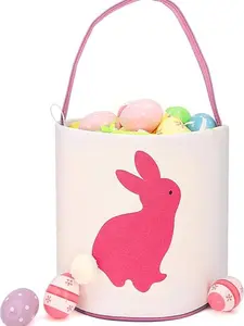Toddler Easter Basket & Bunny Bag – Dual Layer Bunny Ears Design, Children’s Tote Handbag for Carrying Eggs, Candy & Gifts at Easter Party