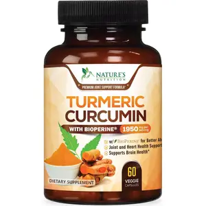 Turmeric Curcumin Highest Potency 95% 1950mg with BioPerine Black Pepper Extract