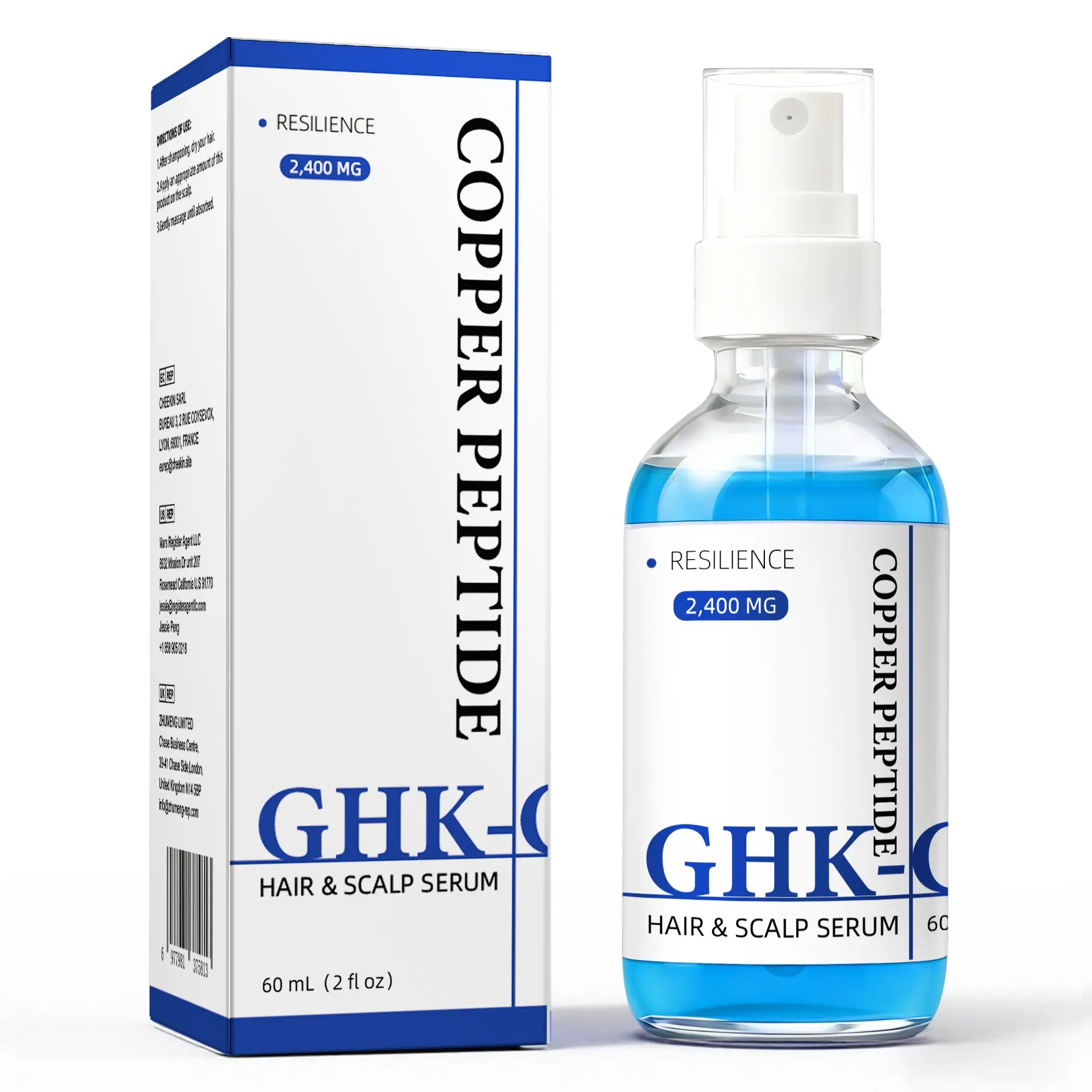 Ghk Copper Peptide Gentle Nourishing Haircare Essence, Strengthening Hair Treatment, Improves Dry Scalp, Scalp Conditioning, Scalp Stimulator, No-Rinse Hair Nutrient Liquid, Ghk Copper Peptide Serum, Make Hair Stronger, Moisturizing Hydrating Haircare