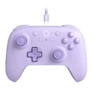 2C Wired Controller for Windows PC and Android, with 1000Hz Polling Rate, Hall Effect Joysticks and Hall Triggers, and Remappable L4/R4 Bumpers (Purple)