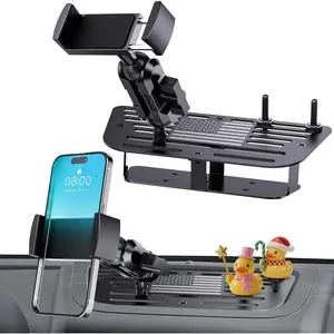 Upgrade Metal Phone Holder Accessories for Jeep Wrangler JK JKU 2018 2017 2016 2015 2014 2013 2012 2011, Dashboard Phone Holder with Duckbill Mounting System