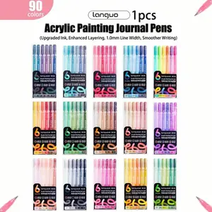 Color Gel Pen Set, Art Marker Pen, 6pcs 1mm Tips, Large Capacity Ink, Ideal for Journals, Cards & DIY Crafts, Perfect for Coloring & Hand-Drawn Artwork