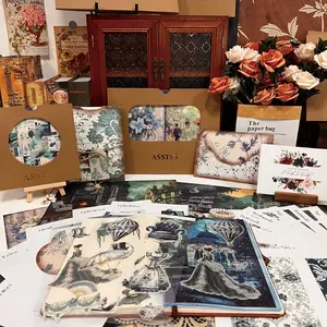 Scrapbooking Kit, 89pcs/set Victoria Scrapbooking Supplies with Scrapbook Papers, Tags, Bookmarks, Postcards, Envelope, Folio, Ephemera & Stickers
