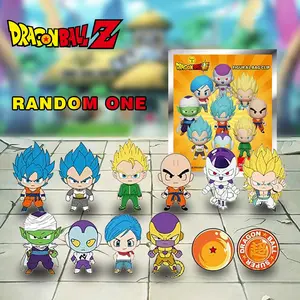 1PC Dragon Ball Officially Licensed Dragon Ball Blind Bags Blind Box Merch Anime Keychain Keyring Mystery Random One Anime Figures of Super Saiyan Vegeta Goku Figures PVC Collection Model Bag Hangings Collectible Souvenir for Fans