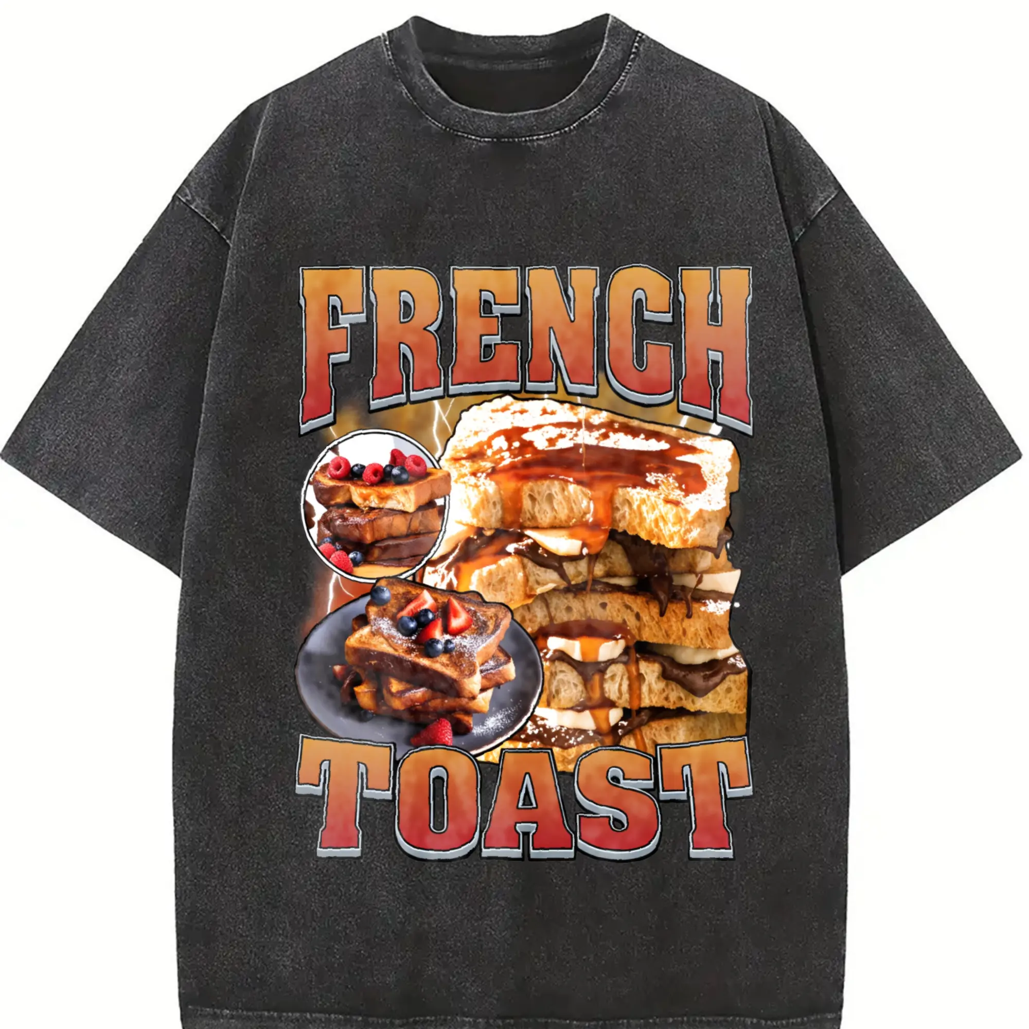French Toast Bootleg Rap T-Shirt, Vintage 90s Food Graphic Tee, Retro Breakfast Streetwear Shirt, Funny Brunch Top, Y2K Aesthetic Gift