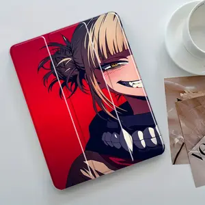 Cool Anime Three-tiered stand iPad case，Transparent Acrylic Hard Back Panel With Pencil Slot，Suitable for All models of ipad. Scratch-resistant Ultra-thin Protective Case, Shock-resistant Full Cover Suitable for Offices Schools and Homes
