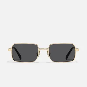 DND - Gold Rectangle Polarized Sunglasses