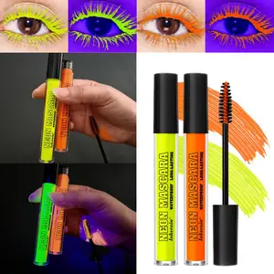Lakerain 1 Count Neon Waterproof Mascara | Multiple Vibrant Fluorescent Colors, Long-Lasting & Smudge-Proof, Eye-Catching Look for Carnival, Cosplay, Stage & Party Makeup, Perfect for Travel & Gift Giving