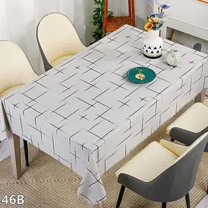 Heavy Duty Vinyl Tablecloth with Polyester Backing Waterproof Oil-Proof Plastic Table Cloth Stain-Resistant Wipeable Rectangle or Square Table Cover for Indoor and Outdoor