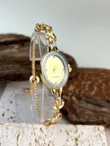 Women's Elegant Rhinestone Decor Leaf Design Quartz Watch, Fashionable Oval Dial Analog Watch for Women & Girls, Trendy All-match Watch for Birthday Gift, Exquisite Watch, Rhinestone Wristwatch, Fashion Wristwatches