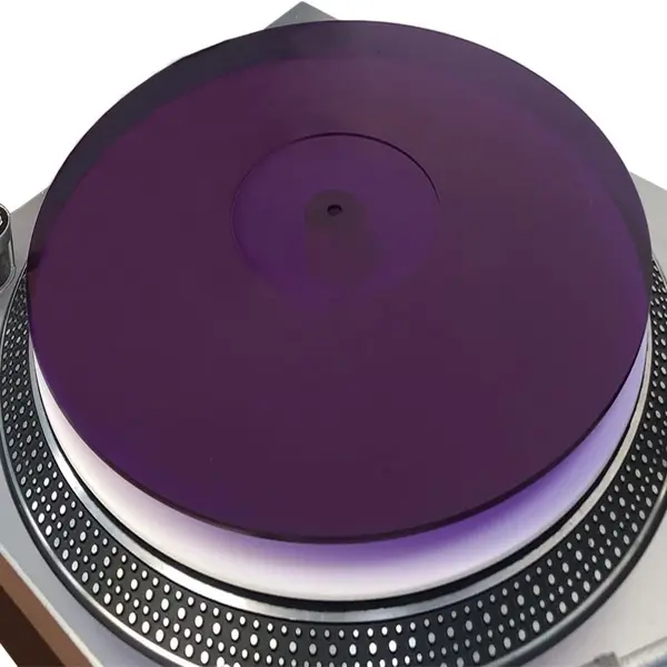 Mobile Pro Shop Acrylic Vinyl Slipmat for 12-inch LP - Anti-Static, Bass-Boosting, Noise Reduction Audiophile Accessory, Purple, for Guitar Learners, Hassle-Free Listening Accessories