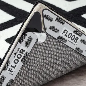 Rug Gripper Pads 8PCS Reusable Double Sided Carpet Tape, Non Slip Rug Corner Grips for Hardwood Tile Laminate Floors, Keeps Rugs Flat Anti Curl Home Use