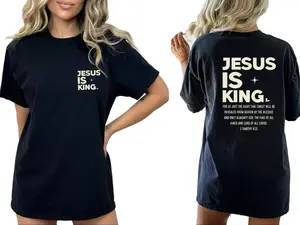 Vintage 90s Graphic Jesus Casual Tees , Jesus Religious Shirt, Christian Apparel, Faith women Shirt, Bible Verse, Christian Merch, Print T-Shirt Vintage Jesus Print Casual T-Shirt