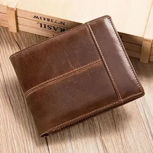 RFID Men's Genuine Leather Wallet - Classic Cow Hide Design with Elegant Gift Packaging & Secure RFID Protection System for Everyday Use