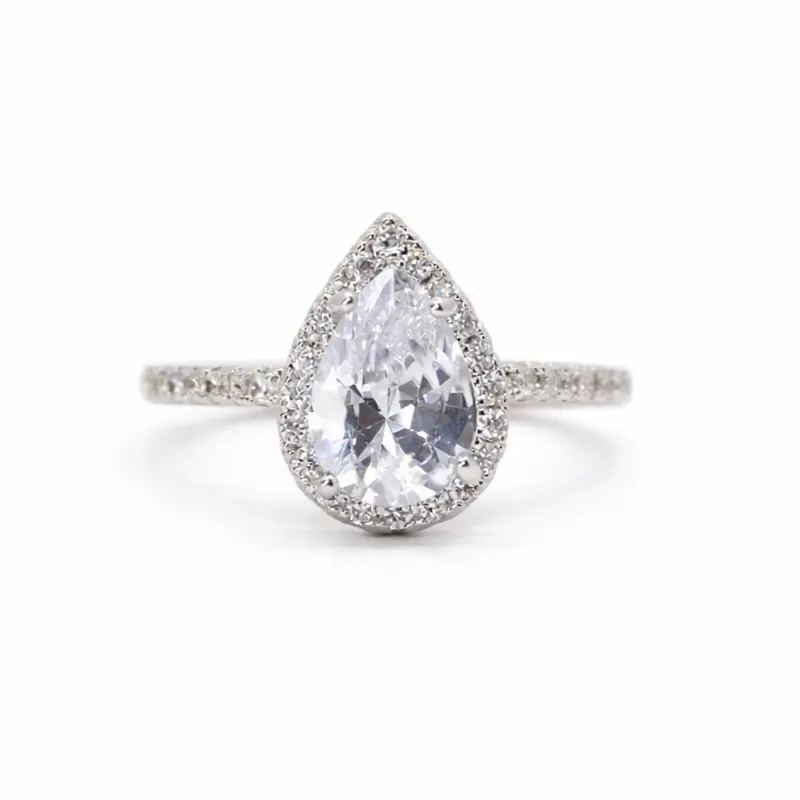 Diamond Teardrop Ring