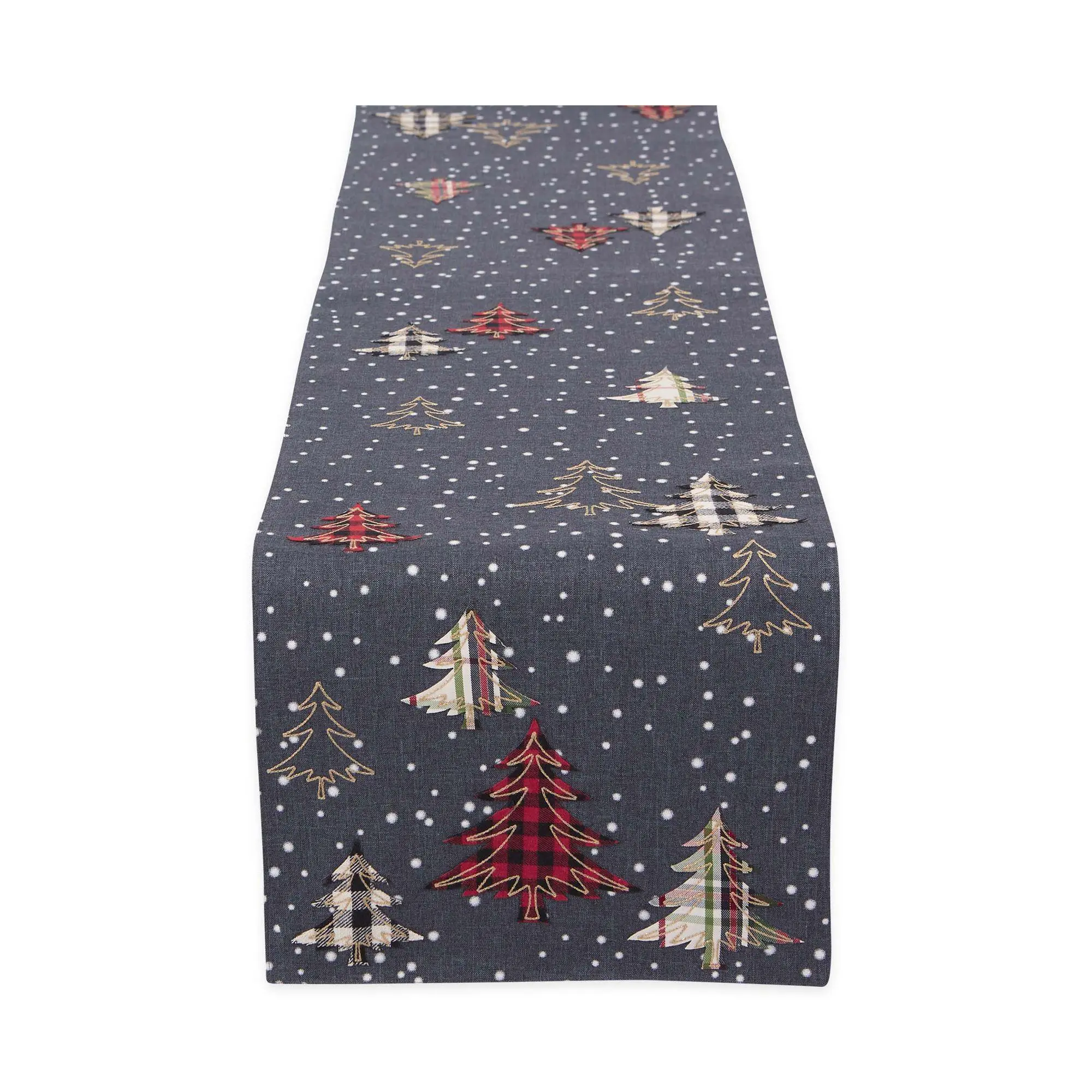 Design Imports Snowy Trees Embellished Table Runner 14x70