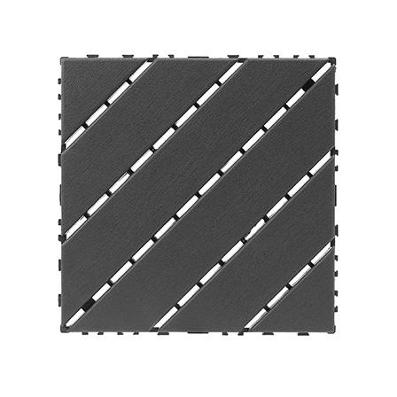 12x12 Inch Dark Gray Plastic Interlocking Decking Tiles, 44 PCS Waterproof All Weather Modular Floor Tiles, Easy Install Outdoor Patio Pool Backyard Terrace Deck Tiles