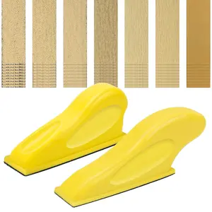 2+70 Pcs Mini Detail Sander, Finger Sanders for   Sander for Detail Work Finger Sander for Crafts Small Projects, Include 40 60 80 120 150 220 400 Grit Sandpaper