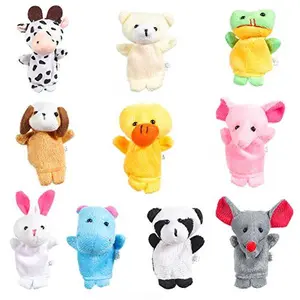 10pcs Soft Plush Animal Finger Puppets Set for Toddlers, Story Time, Early Learning Toys for Kids, Finger Puppets for Baby & Preschool Play