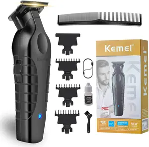 KEMEI 2299 Professional Hair/Beard Trimmer for Men  for Barber with T Blade, Cordless Rechargeable Halloween gift
