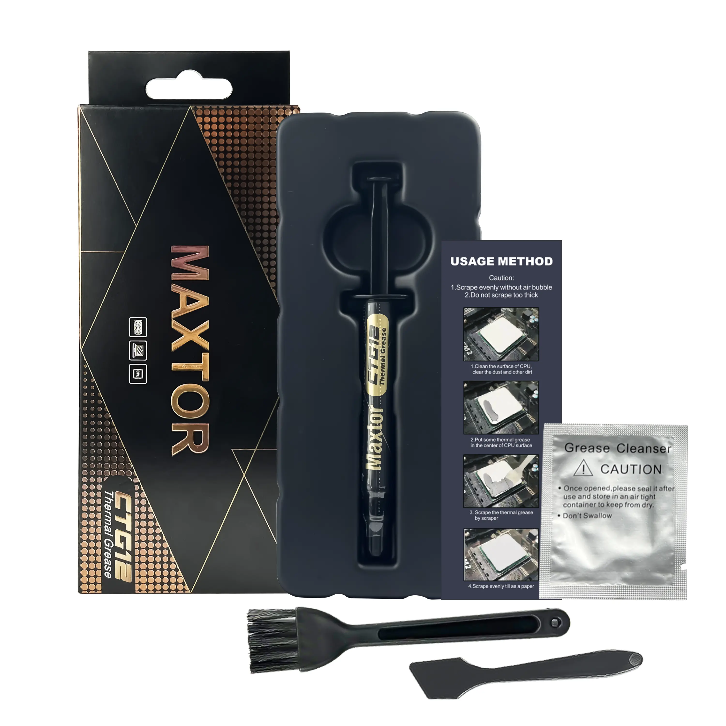 Maxtor CTG12 Thermal Paste, 4g 18W/mK Thermal Compound for CPU, GPU, PS4/PS5 Heatsinks, All-Season Use, with Manufacturer Warranty