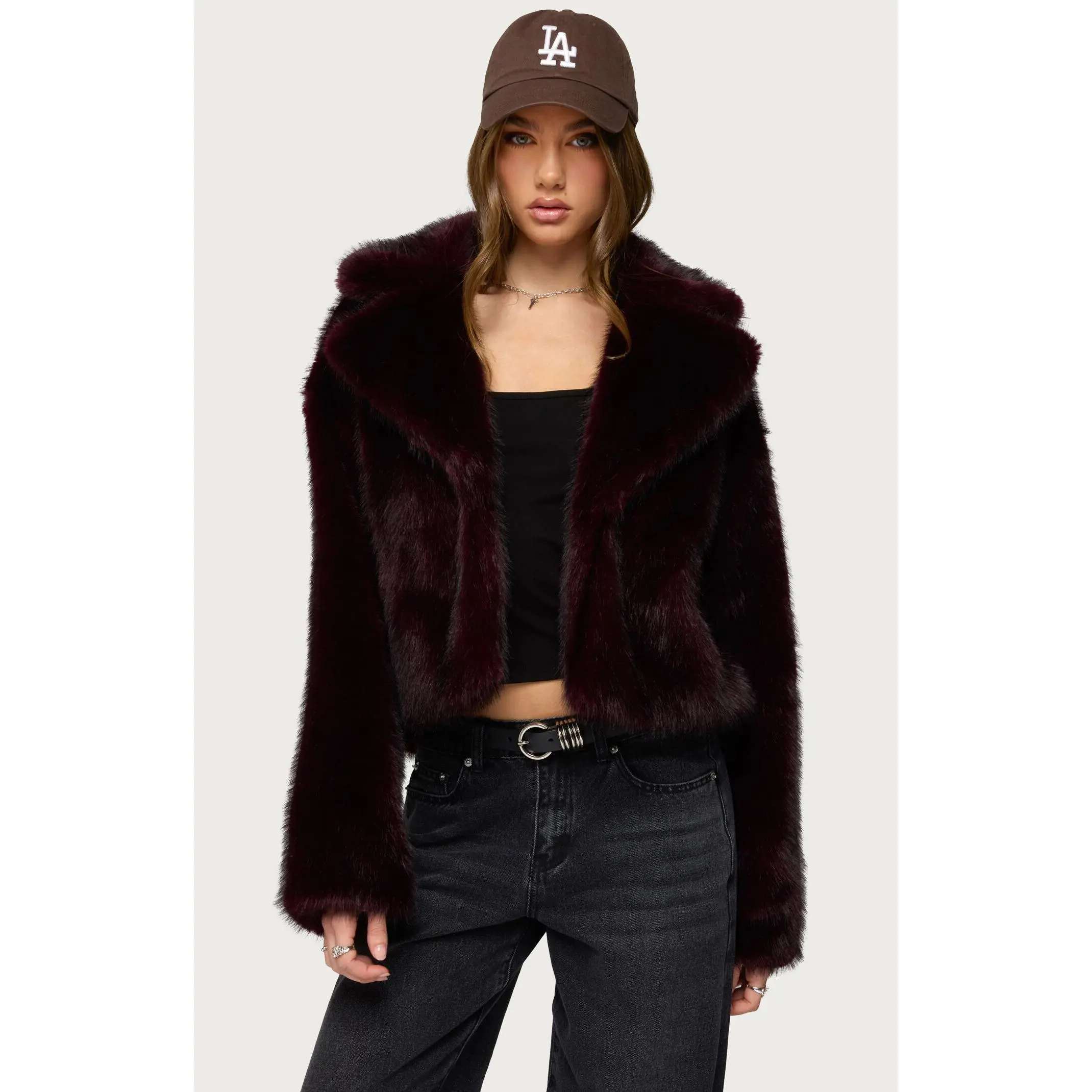 Edikted Women's Kamilah Oversized Faux Fur Coat