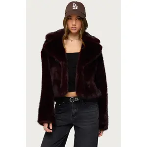 Edikted Women's Kamilah Oversized Faux Fur Coat