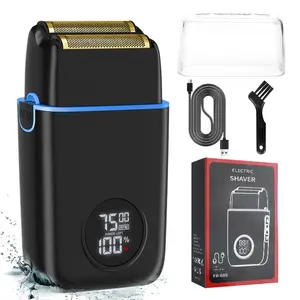 New Fashion 3-Speed Electric Shaver For Men, Body Hair Shaver, Cordless Electric Foil Razor IPX6 Waterproof Men's Shavers Portable Electric Shaver Grooming Kit Rechargeable Shaver Kit