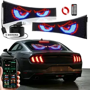 LED Car Sign Flexible Scrolling Screen – APP Wireless Control, USB Rechargeable RGB Programmable Display Board for Cars & Trucks Window