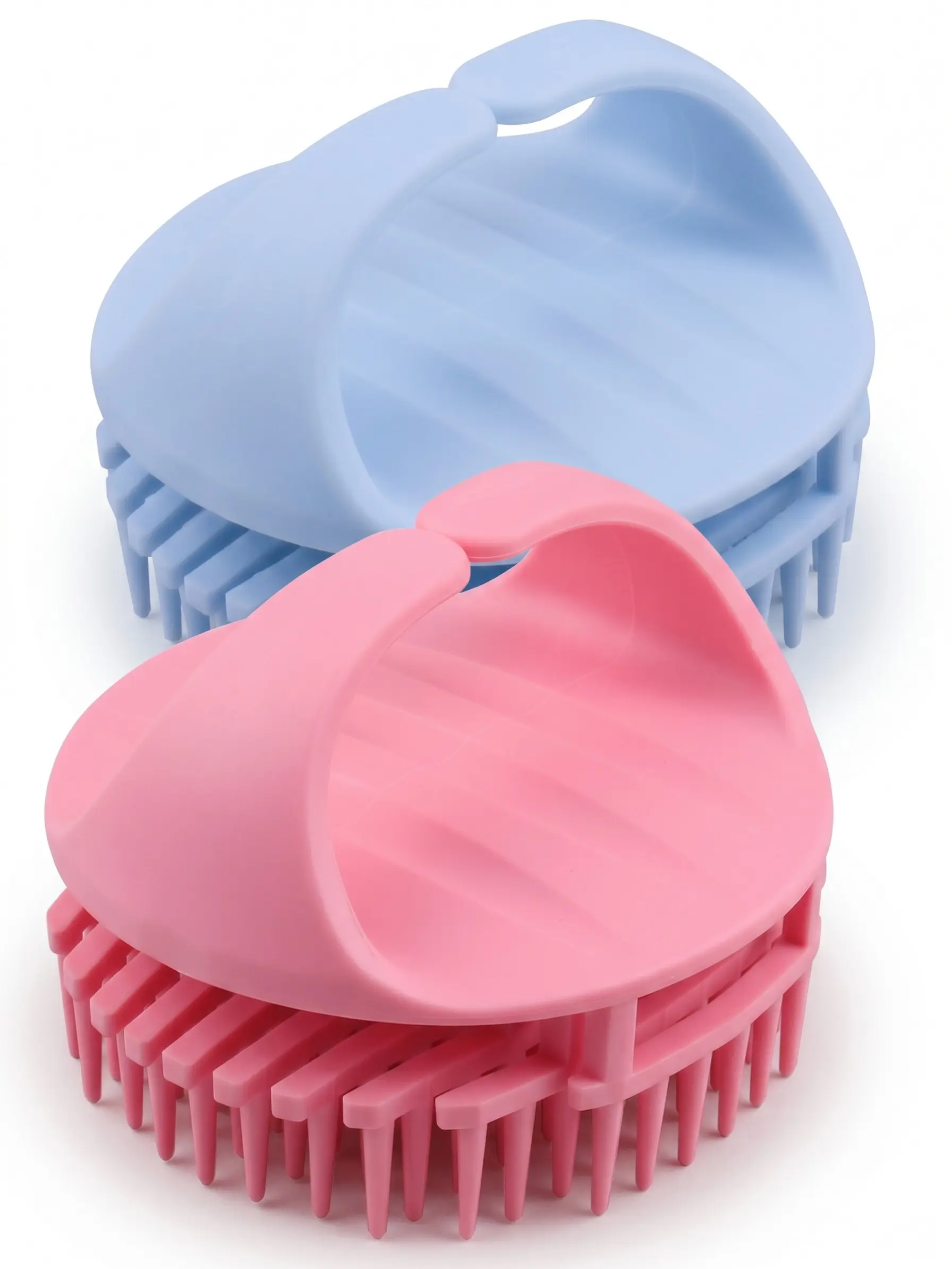 2-Pack Upgraded Silicone Scalp Massage Shampoo Brush, Deep Cleaning, Dandruff Removal, Stress Relief, Waterproof Bath Accessory, Wet & Dry Use for All Hair Types, Lightweight Silicone Body Scrubber Shower Tool Gift