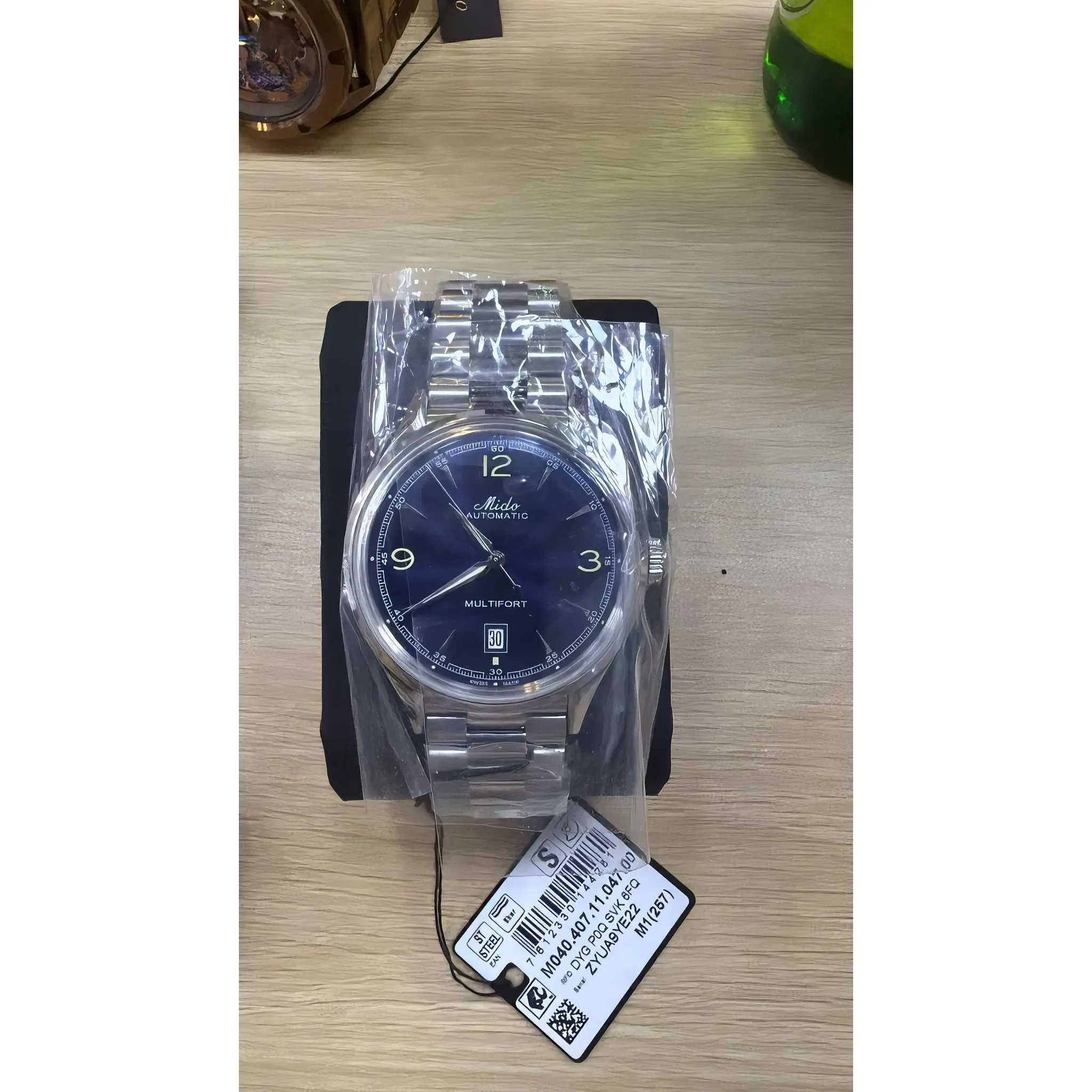 Mido Multifort Powerwind Automatic M040.407.11.047.00 Swiss Made 40mm Stainless Steel Blue Dial 80hr Power Reserve 50m Water Resistant New with Original Tag