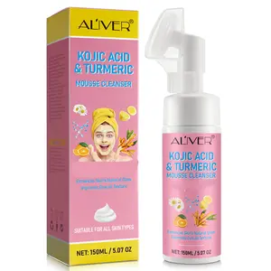 ALIVER Facial Skin Care Deep CleaningFace Wash, Kojic Acid Turmeric Facial Cleanser Mousse (150ml)