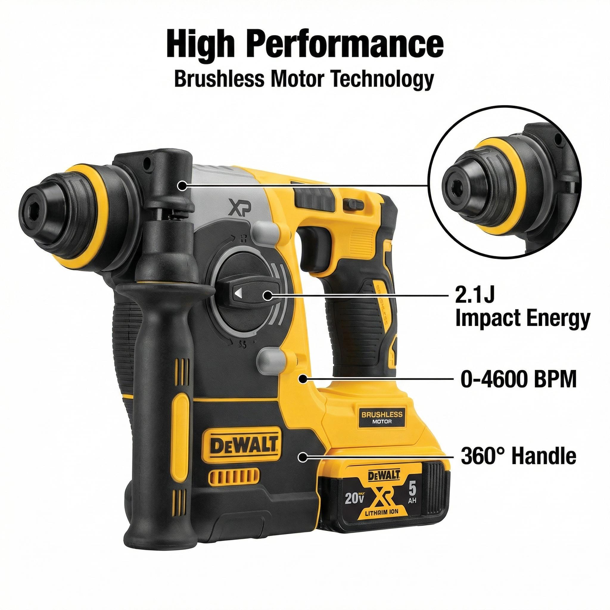 DEWALT DCH273 Rotary Hammer 20V Brushless 2.4J