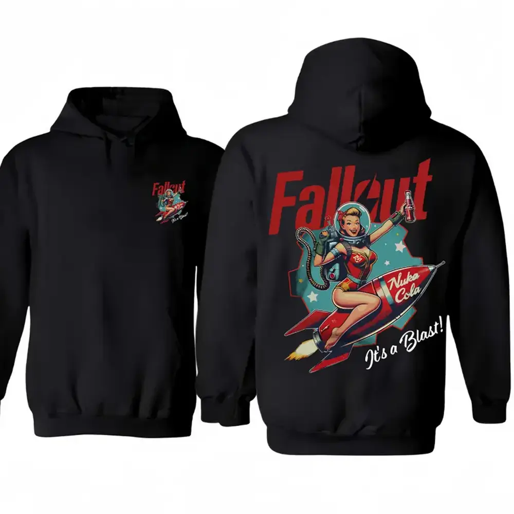 Nuka Cola Fallout Vintage Hoodie, Retro Unisex Shirt for Men and Women, Vintage Fallout Graphic Hoodie, Retro Gamer Fashion, Gift for Fallout Fans, Streetwear Hoodie