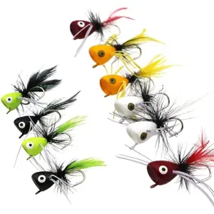 Fly Fishing Poppers,Topwater Popper Flies Bugs Lure, Dry Flies Kit for Bluegill Sunfish Bass Crappie Steelhead Flies Trout Salmon Perch for Fly Fishing Bass Panfish Bluegill Trout Salmon