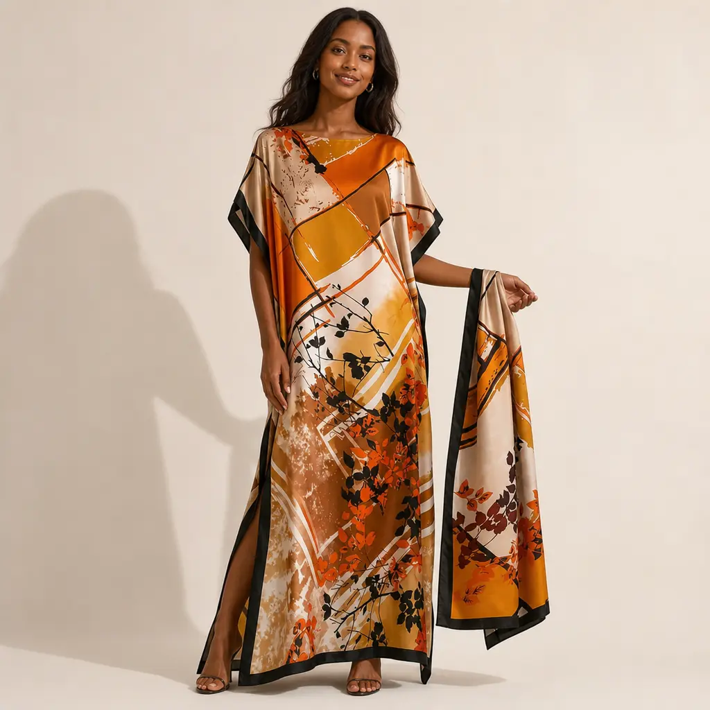 Women's Moo Moo Swimsuit Cover Up, Lightweight Floral Boho Cape in Polyester, All Seasons Beach & Outdoor Wear, Scarf + Shawl Set, Boho Cape Style, Female, Slit Edges, Loose Cape