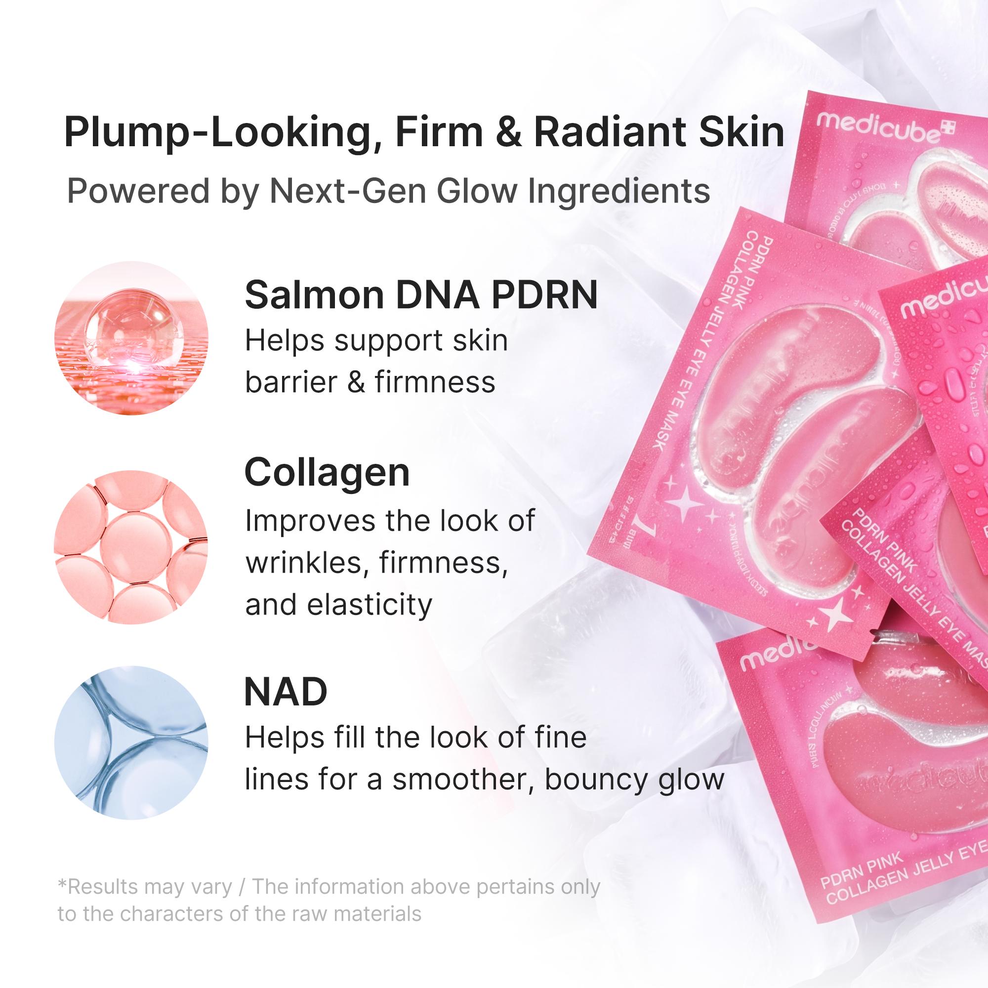 [medicube] PDRN Pink Collagen Jelly Eye Mask | Hydrogel Eye Patches with PDRN, Collagen, NAD | Refreshing for Puffy, Tired Eyes | Firming for Look of Wrinkles, Fine Lines | Korean Skincare (6/28/50 Pairs)