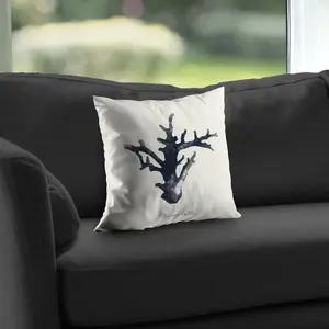Begin Home Decor C1PT1414M936VN 14 x 14 in. Montipora Digitata Beach Poly Twill Throw Pillow - Home Decor