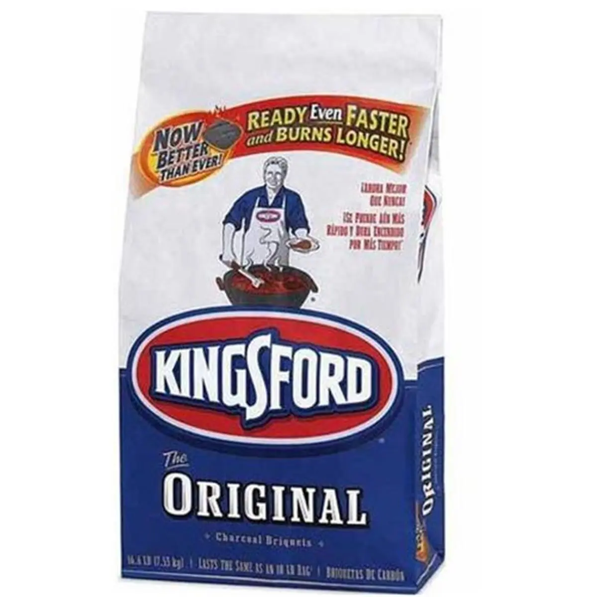 Kingsford Original Charcoal Briquettes, 16 lb Bag, Natural Wood for a Smoky Barbecue Flavor, Long-Lasting Burn, Ready in 15 Minutes for Camping and Outdoor Grilling, Sports & Outdoor, 16 Lbs