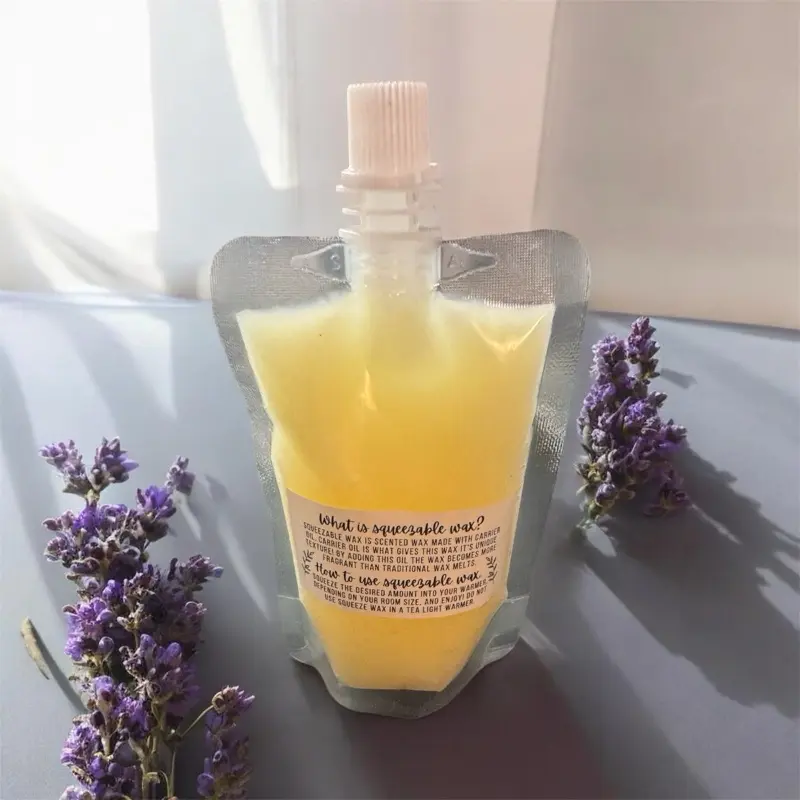 Lilac Floral Scented 3 oz Squeezable Natural Wax Candle for Home Aromas & Decor, Natural Wax Candles