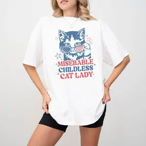Childless Cat Lady Shirt, Feminist Shirt, Vote Shirt, Election Shirt, Voter Shirt, Political Gift, Politics Shirt, Kamala 2024 Shirt